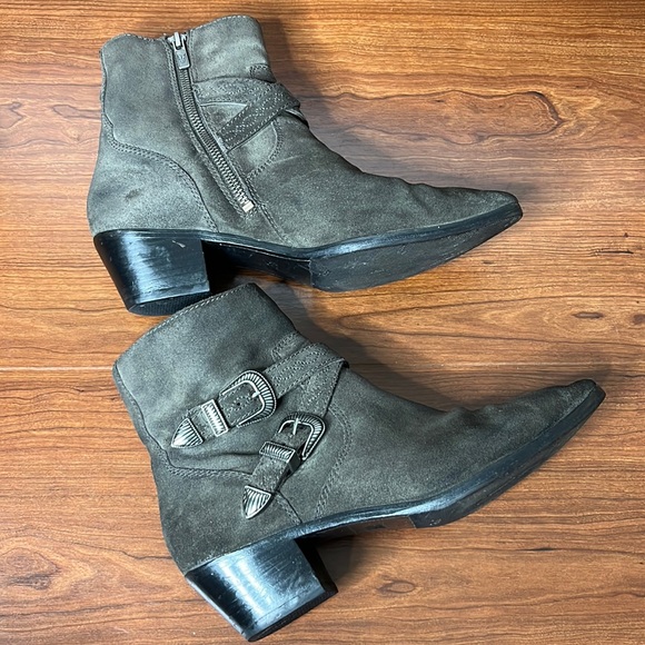 Frye Gray Ankle Boots - Picture 1 of 5